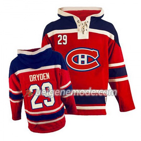 Herren Eishockey Montreal Canadiens Ken Dryden 29 Rot Sawyer Hooded Sweatshirt
